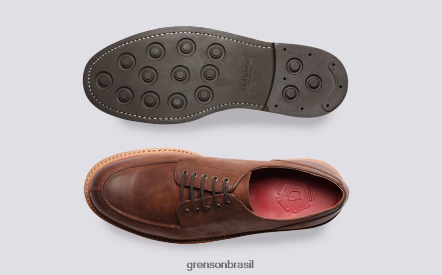 homens Grenson café Mac sapatos de derby 04NFHP164