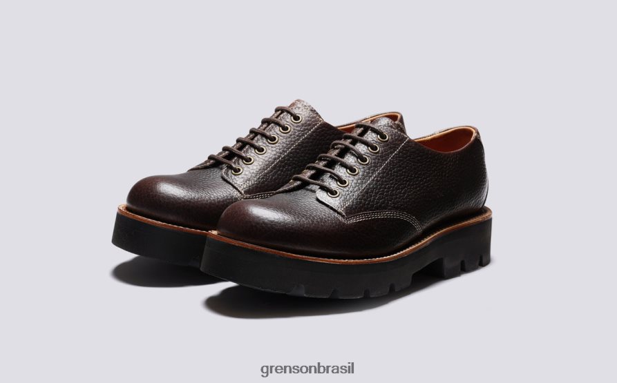homens Grenson marrom escuro callan sapatos de derby 04NFHP150