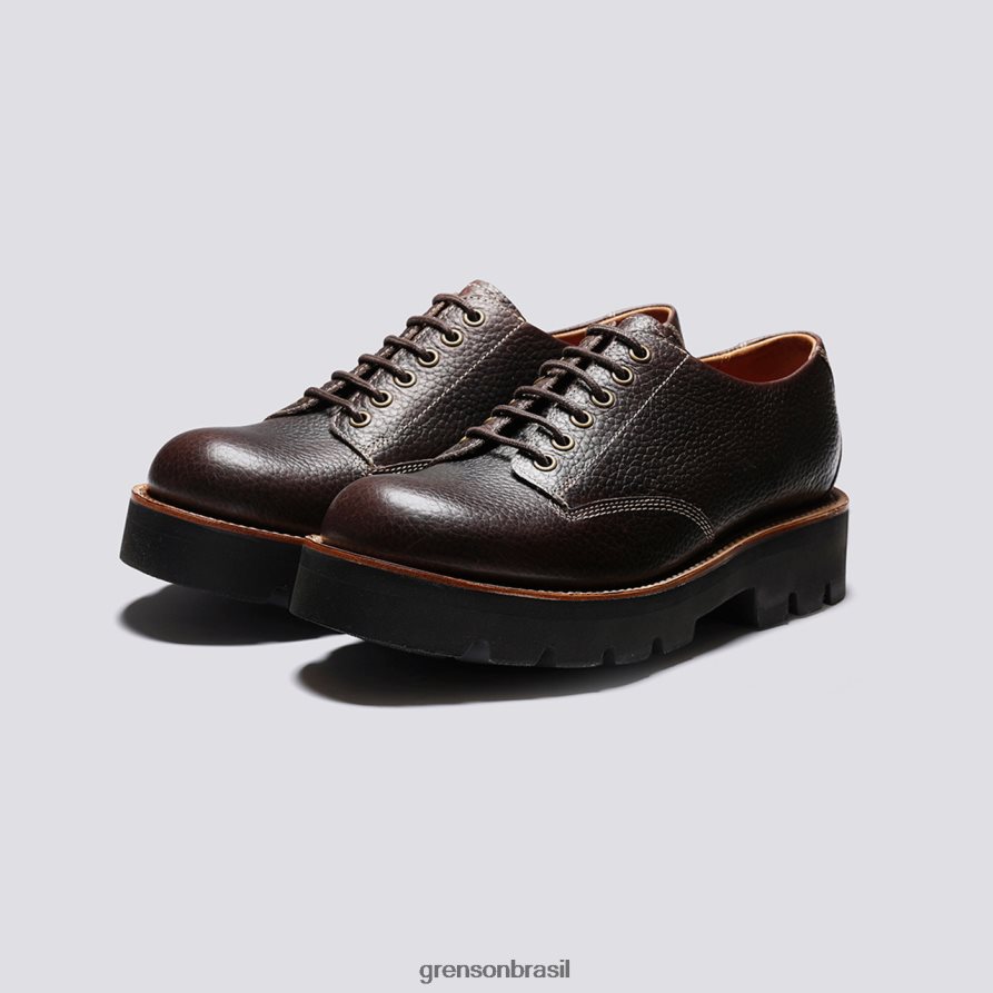 homens Grenson marrom escuro callan sapatos de derby 04NFHP150