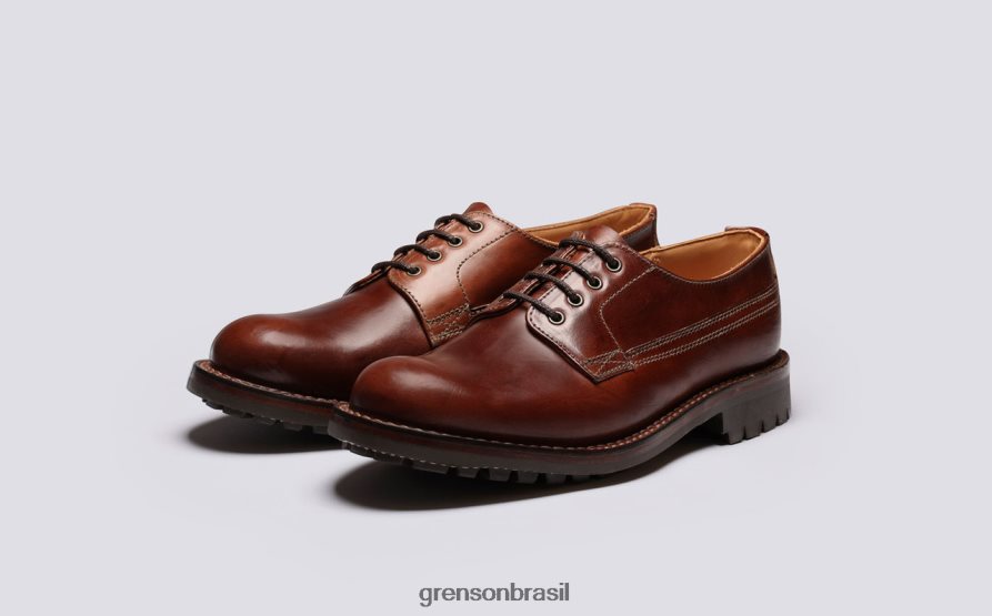 homens Grenson marrom escuro vencedor sapatos de derby 04NFHP155