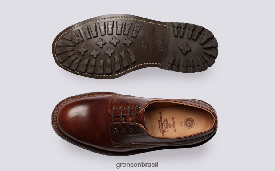 homens Grenson marrom escuro vencedor sapatos de derby 04NFHP155