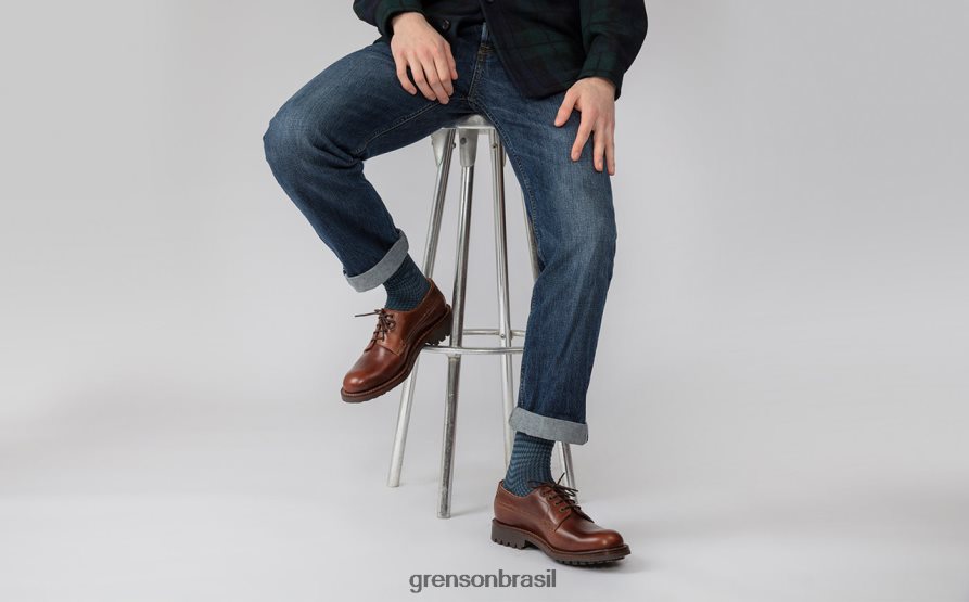 homens Grenson marrom escuro vencedor sapatos de derby 04NFHP155