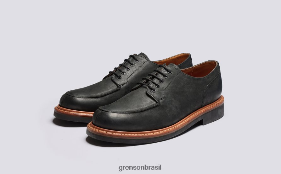 homens Grenson preto Mac sapatos de derby 04NFHP165