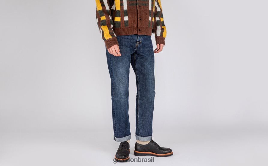 homens Grenson preto Mac sapatos de derby 04NFHP165