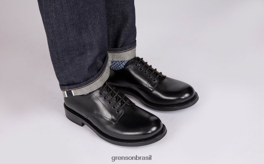 homens Grenson preto darryl sapatos de derby 04NFHP158