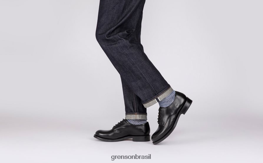 homens Grenson preto darryl sapatos de derby 04NFHP158