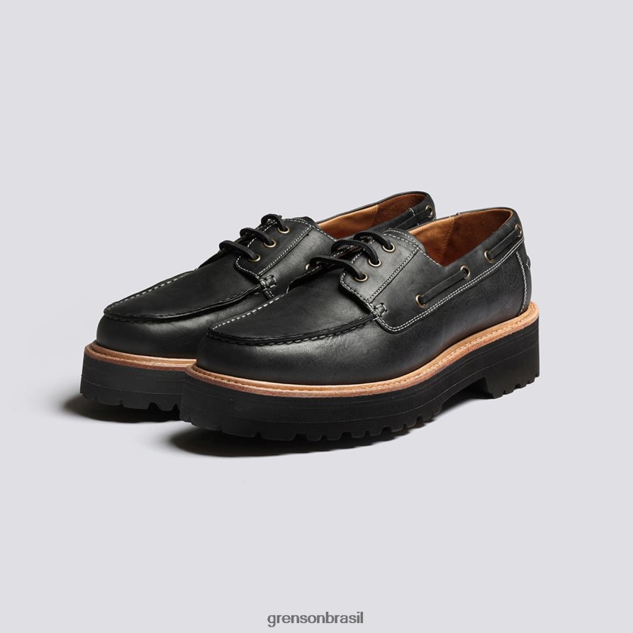 homens Grenson preto dempsey sapatos de derby 04NFHP152