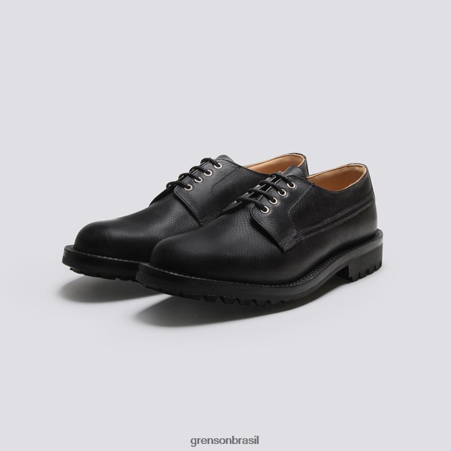 homens Grenson preto vencedor sapatos de derby 04NFHP157