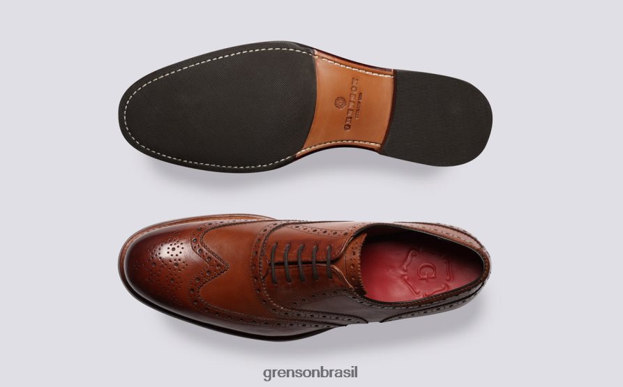 homens Grenson bronzeado Dylan sapatos formais 04NFHP104