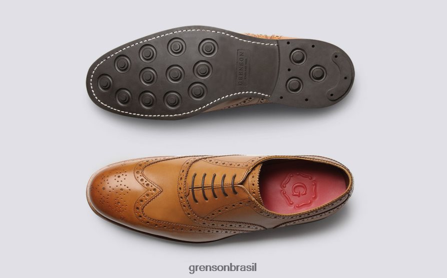 homens Grenson bronzeado Dylan sapatos formais 04NFHP79