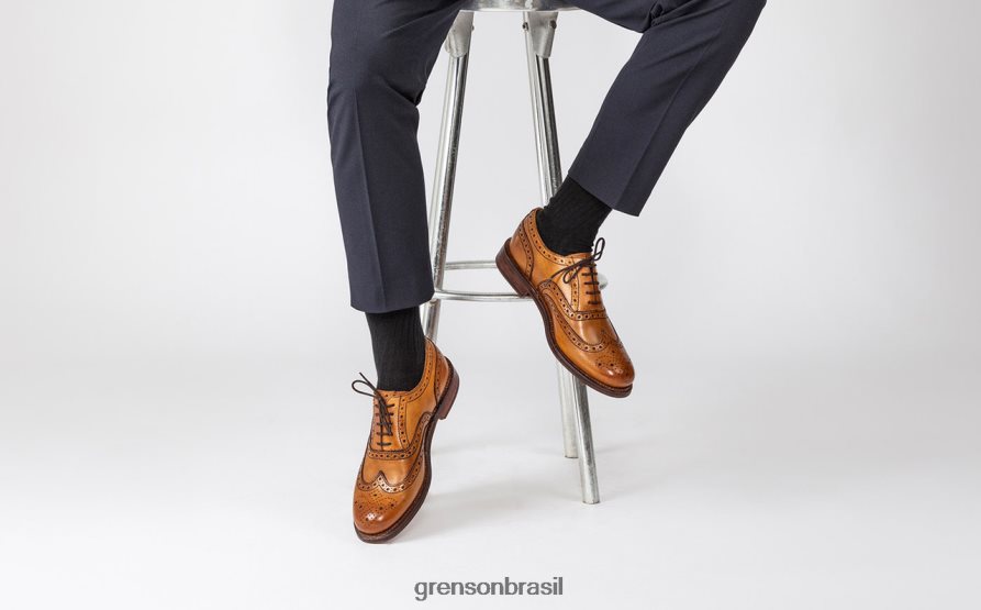 homens Grenson bronzeado Stanley sapatos formais 04NFHP99
