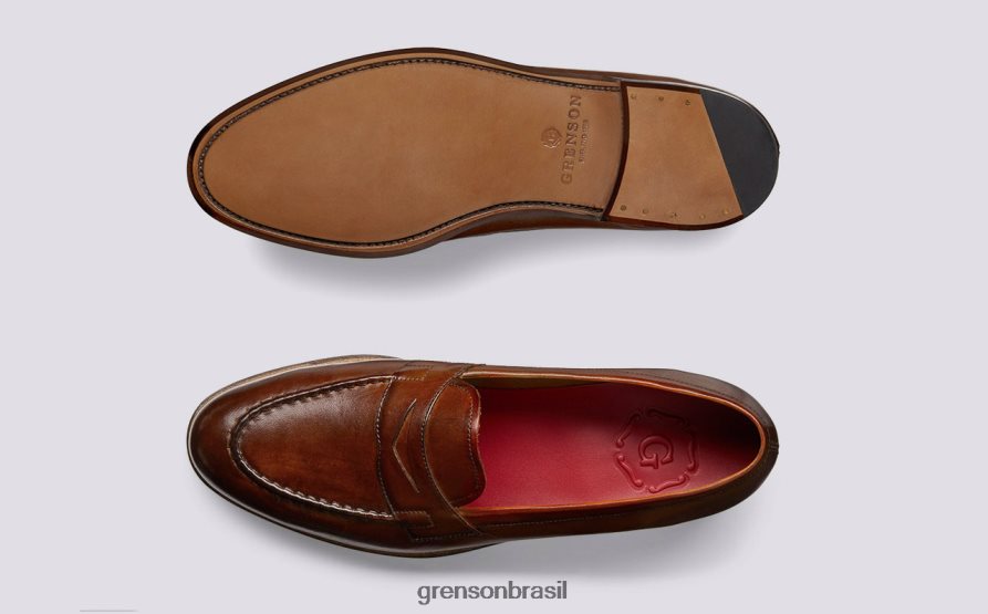 homens Grenson bronzeado lloyd sapatos formais 04NFHP87