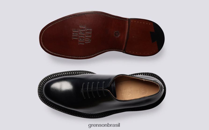 homens Grenson preto Lansbury sapatos formais 04NFHP86