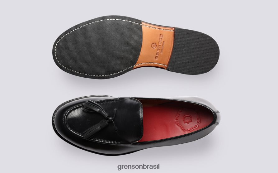 homens Grenson preto Merlim sapatos formais 04NFHP91