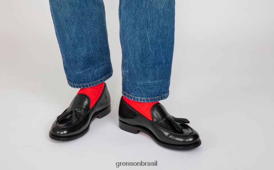 homens Grenson preto Merlim sapatos formais 04NFHP91