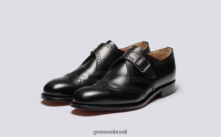 homens Grenson preto Shrewsbury sapatos formais 04NFHP98