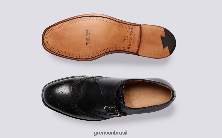 homens Grenson preto Shrewsbury sapatos formais 04NFHP98