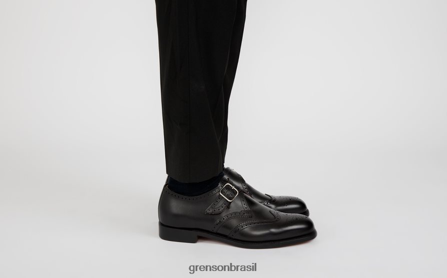 homens Grenson preto Shrewsbury sapatos formais 04NFHP98