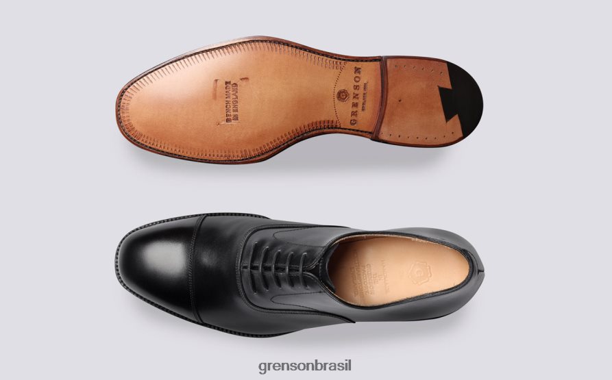homens Grenson preto cambridge sapatos formais 04NFHP72
