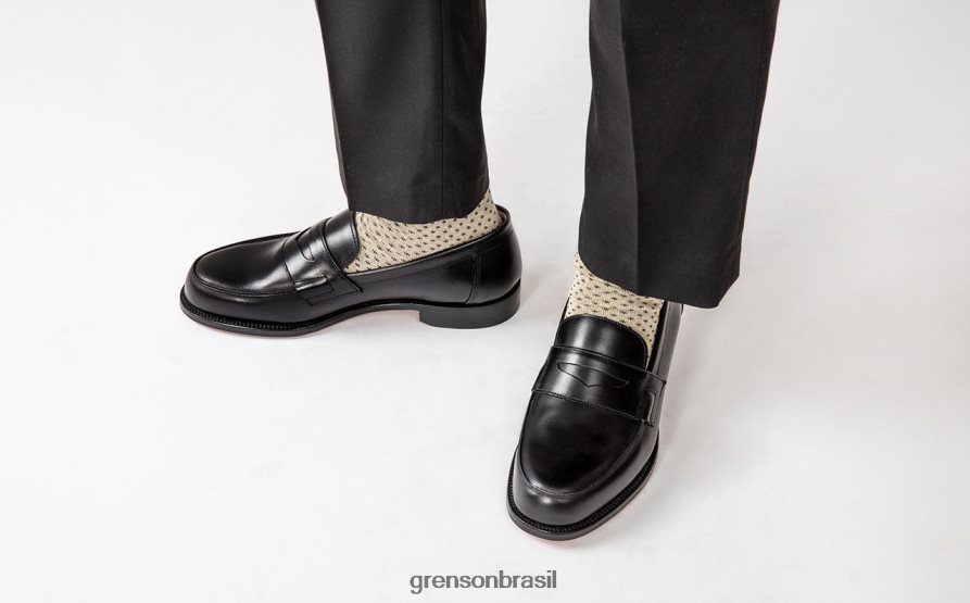 homens Grenson preto epsom sapatos formais 04NFHP81