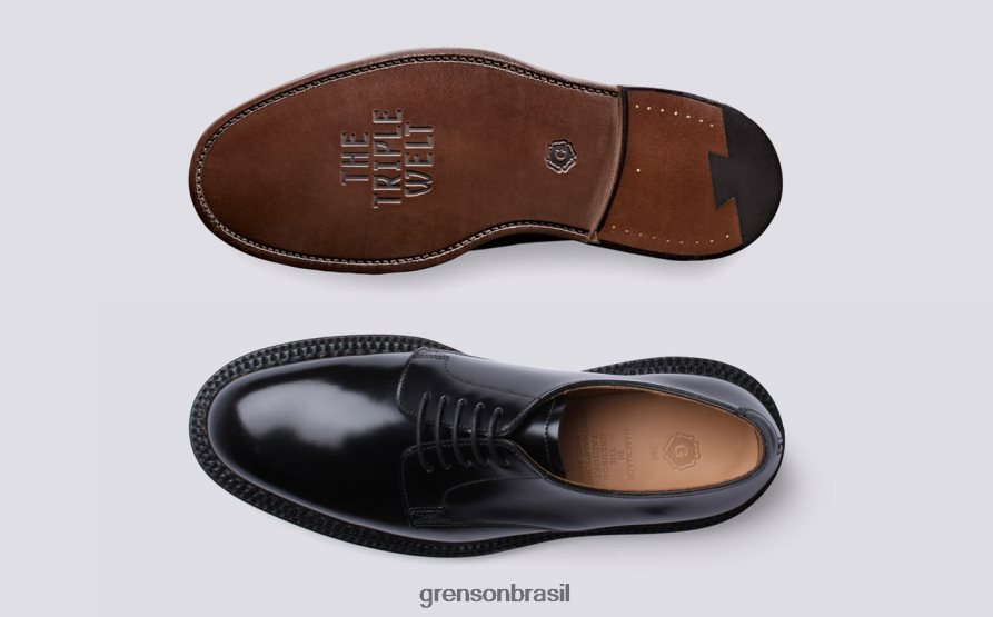 homens Grenson preto rosebery sapatos formais 04NFHP92