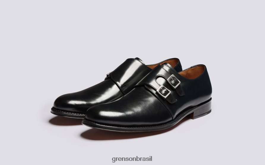 homens Grenson preto sótão sapatos formais 04NFHP105