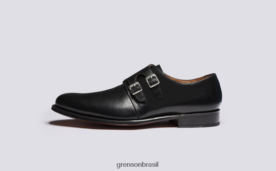 homens Grenson preto sótão sapatos formais 04NFHP105