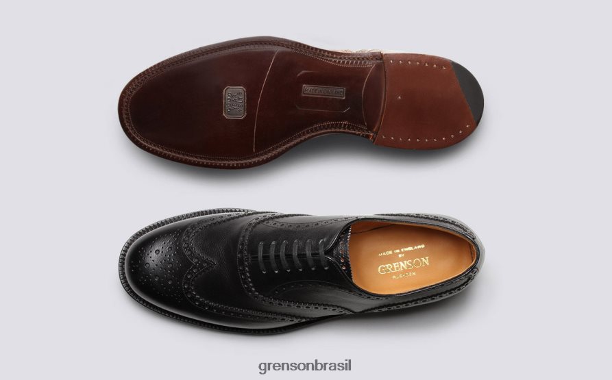 homens Grenson preto sapato 4 sapatos formais 04NFHP96