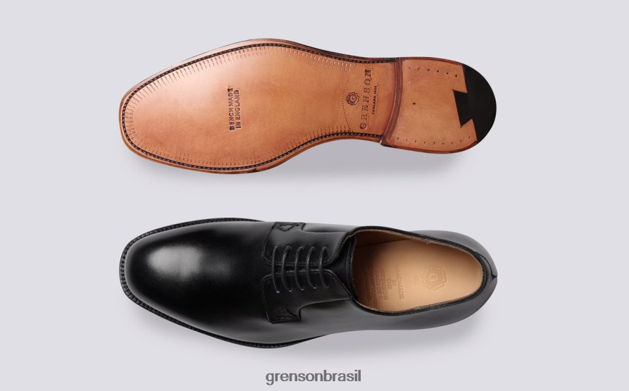 homens Grenson preto winchester sapatos formais 04NFHP100