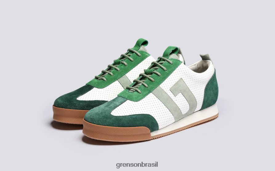 homens Grenson Branco Verde tênis 51 tênis 04NFHP207