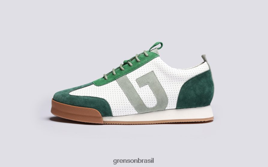homens Grenson Branco Verde tênis 51 tênis 04NFHP207