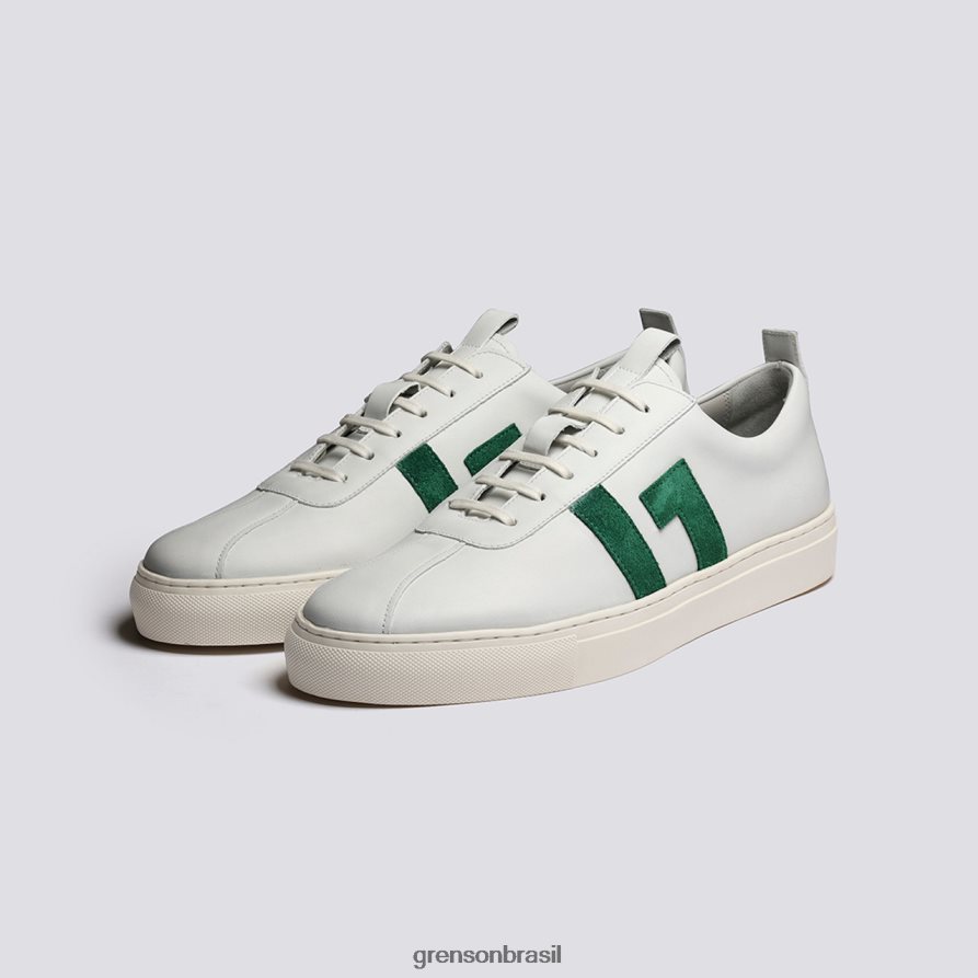 homens Grenson Branco Verde tênis 67 tênis 04NFHP199