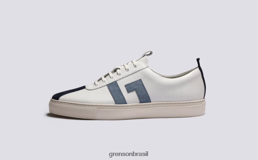 homens Grenson Branco azul tênis 67 tênis 04NFHP197