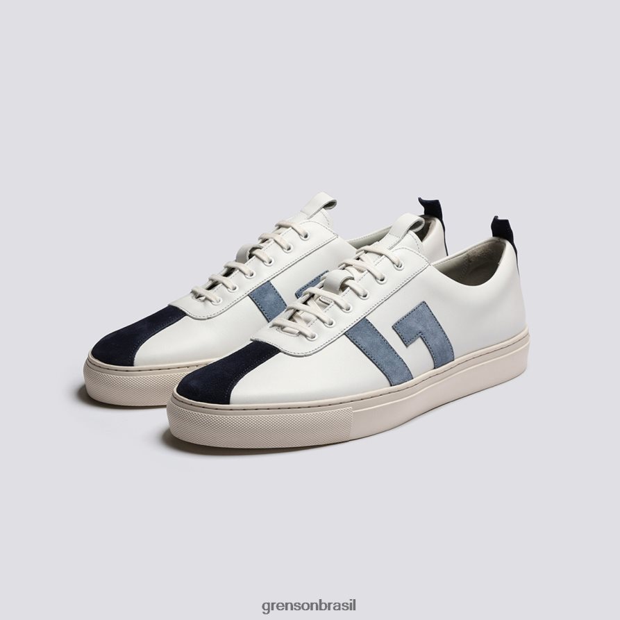 homens Grenson Branco azul tênis 67 tênis 04NFHP197