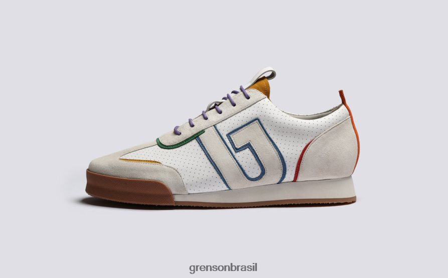homens Grenson branco multi tênis 51+ tênis 04NFHP187
