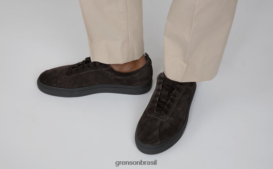 homens Grenson cinza escuro tênis 1 tênis 04NFHP176