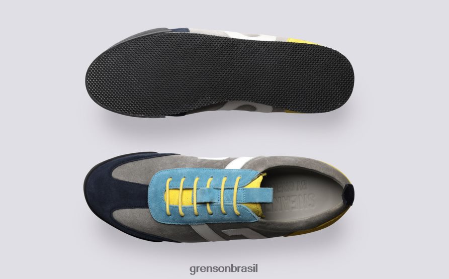 homens Grenson cinza multi tênis 51 tênis 04NFHP192