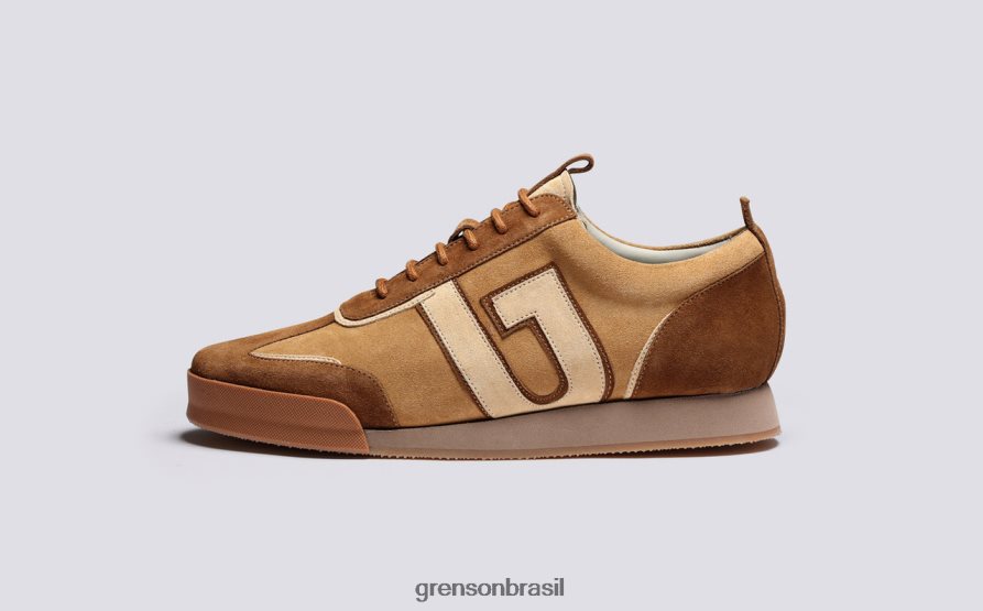 homens Grenson marrom/creme tênis 51+ tênis 04NFHP208