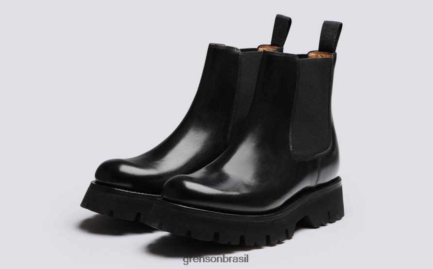 mulheres Grenson preto harlow botas 04NFHP269