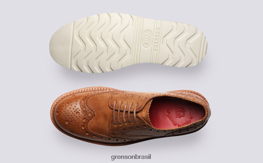 mulheres Grenson natural ava sapatos brogues 04NFHP329