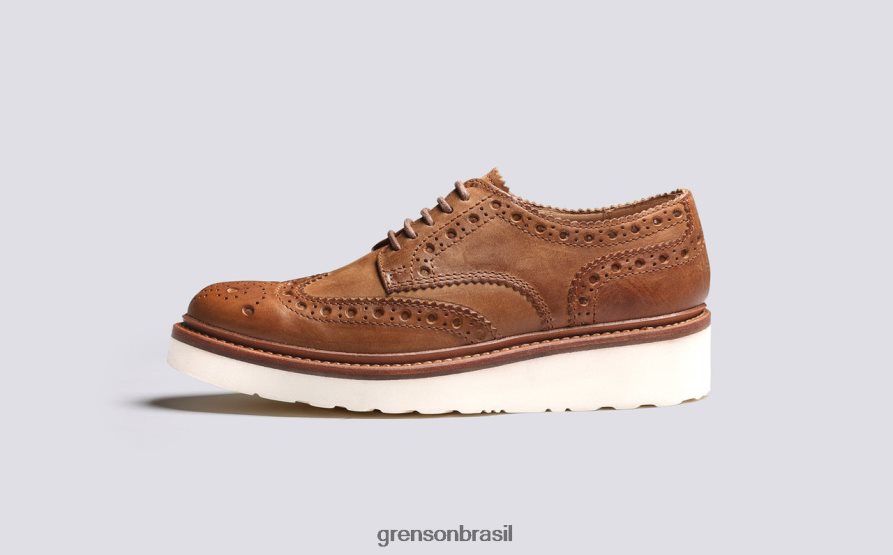 mulheres Grenson natural ava sapatos brogues 04NFHP329