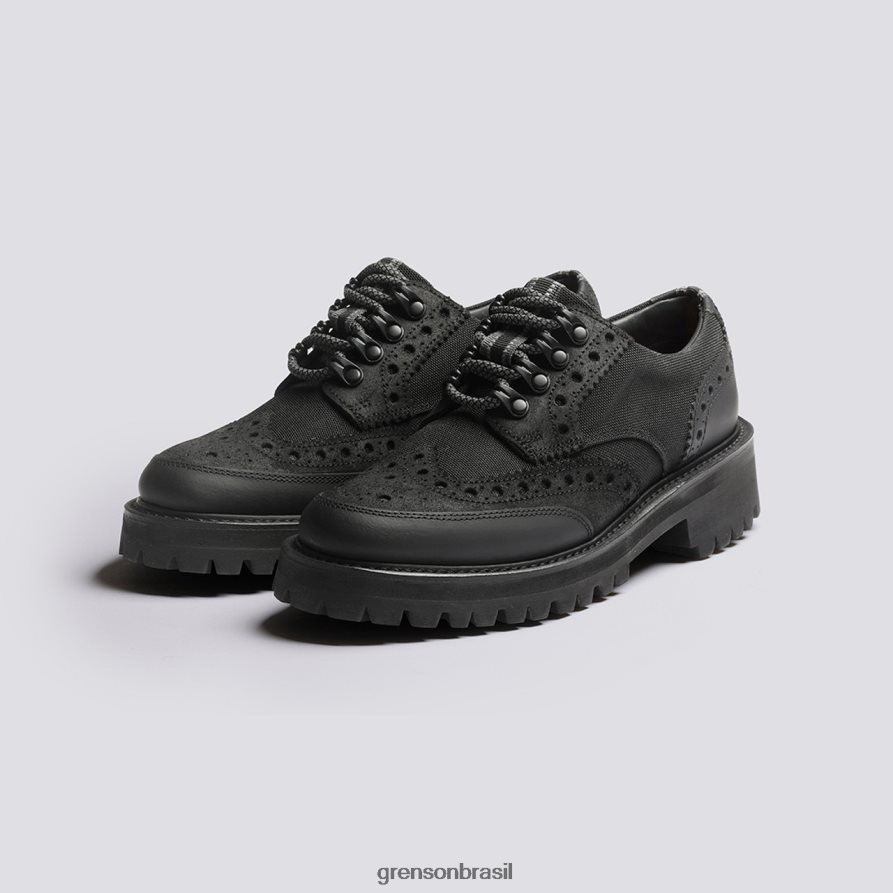 mulheres Grenson preto tecnologia ava sapatos brogues 04NFHP332