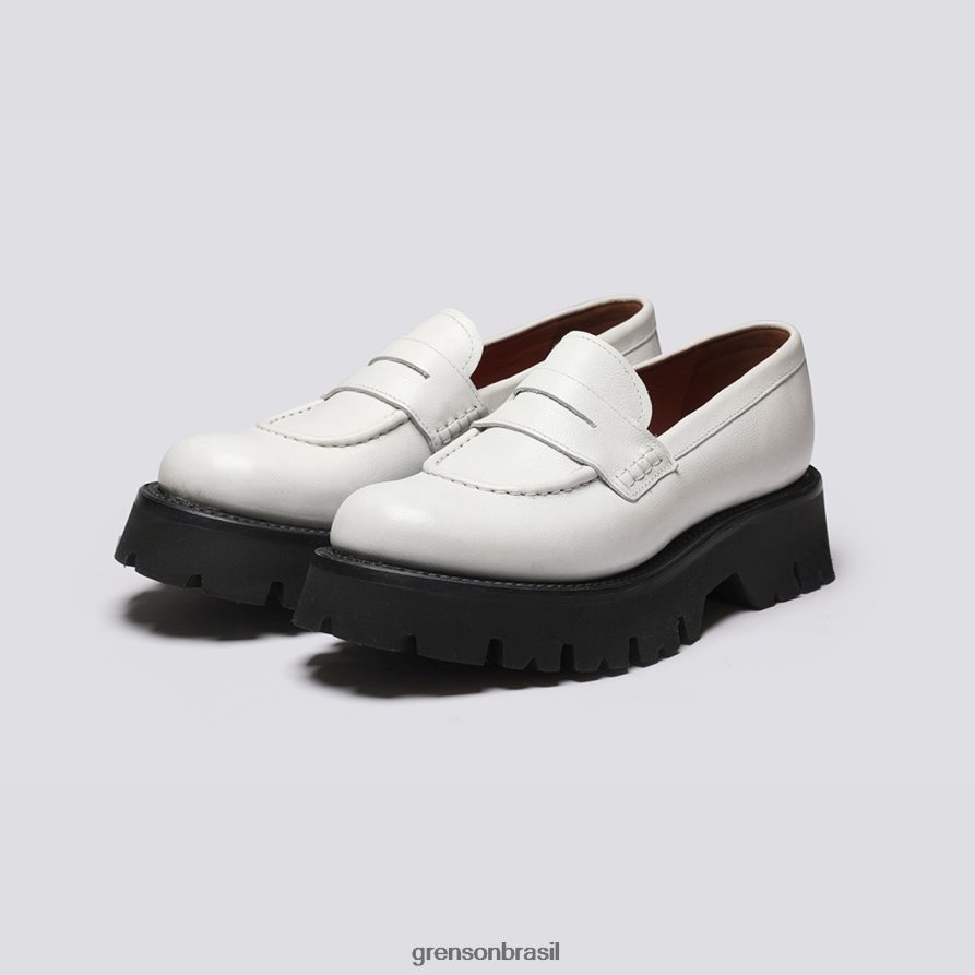 mulheres Grenson branco chapéu mocassins 04NFHP242