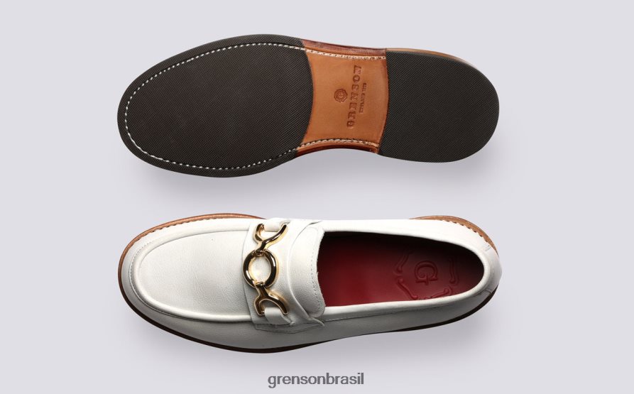 mulheres Grenson branco nina mocassins 04NFHP250