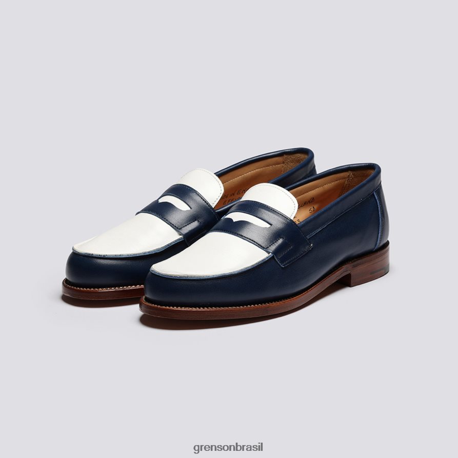 mulheres Grenson marinho/branco epsom mocassins 04NFHP238