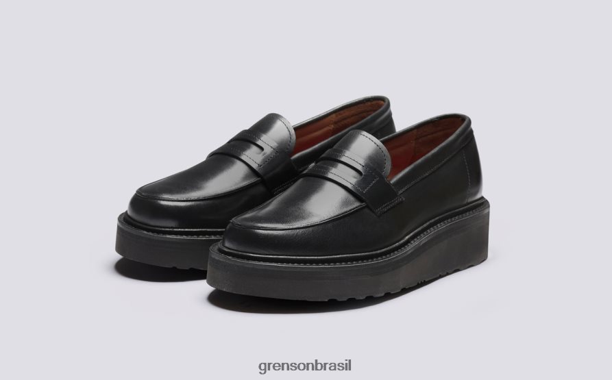 mulheres Grenson preto celeste mocassins 04NFHP241