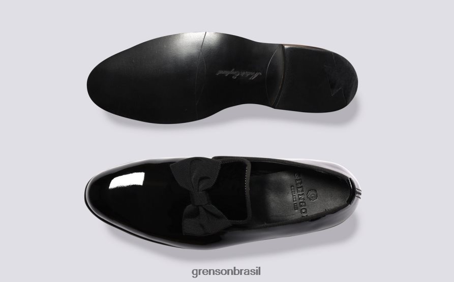 mulheres Grenson preto chinelo mocassins 04NFHP240