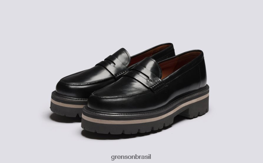 mulheres Grenson preto linda mocassins 04NFHP255