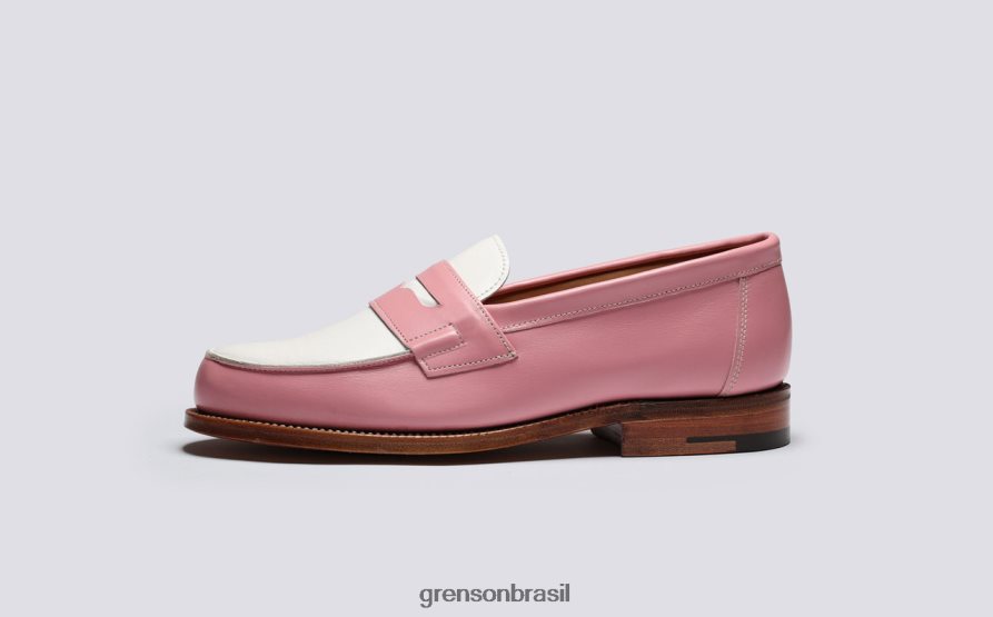 mulheres Grenson rosa/branco epsom mocassins 04NFHP235