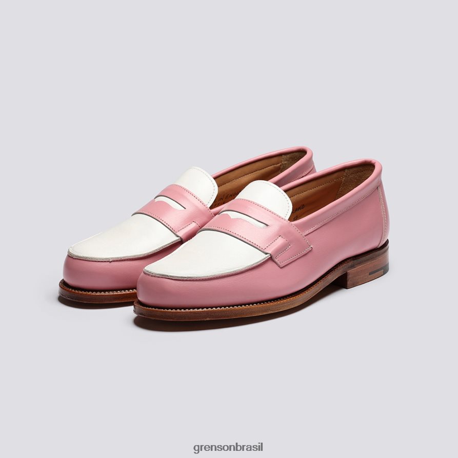 mulheres Grenson rosa/branco epsom mocassins 04NFHP235